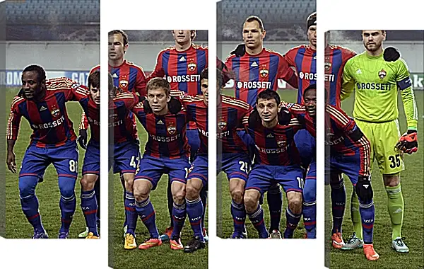 Модульная картина - Фото перед матчем. ФК ЦСКА Москва. FC CSKA Moscow Модульная картина - Фото перед матчем. ФК ЦСКА Москва. FC CSKA Moscow