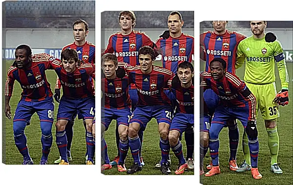 Модульная картина - Фото перед матчем. ФК ЦСКА Москва. FC CSKA Moscow Модульная картина - Фото перед матчем. ФК ЦСКА Москва. FC CSKA Moscow