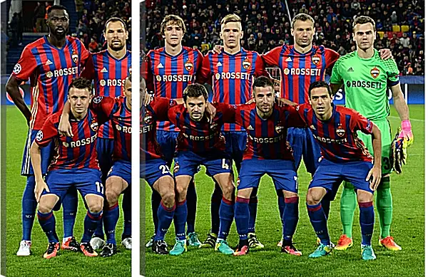 Модульная картина - Фото перед матчем. ФК ЦСКА Москва. FC CSKA Moscow Модульная картина - Фото перед матчем. ФК ЦСКА Москва. FC CSKA Moscow