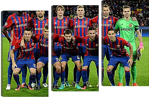 Модульная картина - Фото перед матчем. ФК ЦСКА Москва. FC CSKA Moscow Модульная картина - Фото перед матчем. ФК ЦСКА Москва. FC CSKA Moscow
