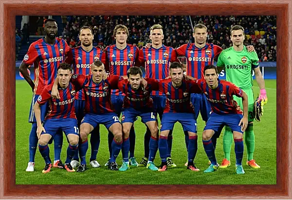 Картина в раме - Фото перед матчем. ФК ЦСКА Москва. FC CSKA Moscow Картина в раме - Фото перед матчем. ФК ЦСКА Москва. FC CSKA Moscow