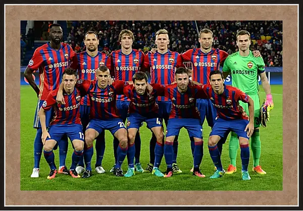 Картина в раме - Фото перед матчем. ФК ЦСКА Москва. FC CSKA Moscow Картина в раме - Фото перед матчем. ФК ЦСКА Москва. FC CSKA Moscow