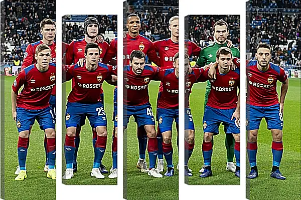 Модульная картина - Фото перед матчем. ФК ЦСКА Москва. FC CSKA Moscow Модульная картина - Фото перед матчем. ФК ЦСКА Москва. FC CSKA Moscow