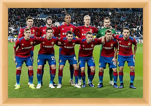Картина в раме - Фото перед матчем. ФК ЦСКА Москва. FC CSKA Moscow Картина в раме - Фото перед матчем. ФК ЦСКА Москва. FC CSKA Moscow