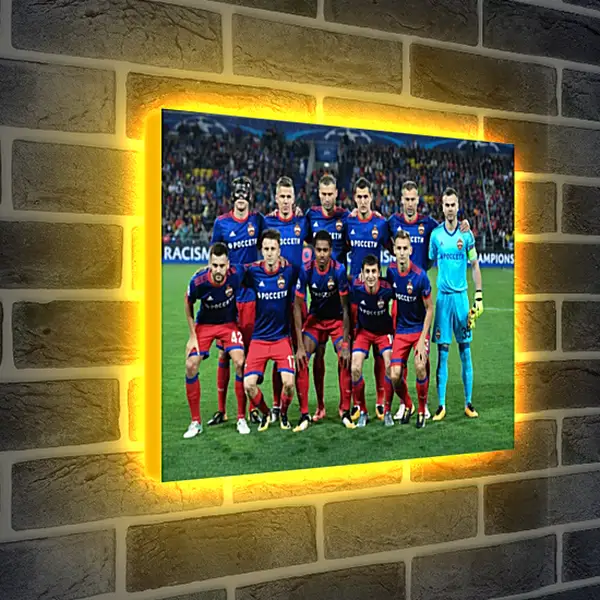 Лайтбокс световая панель - Фото перед матчем. ФК ЦСКА Москва. FC CSKA Moscow Лайтбокс световая панель - Фото перед матчем. ФК ЦСКА Москва. FC CSKA Moscow