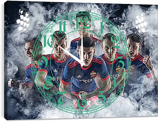 Часы картина - Молодёжка. ФК ЦСКА Москва. FC CSKA Moscow Часы картина - Молодёжка. ФК ЦСКА Москва. FC CSKA Moscow