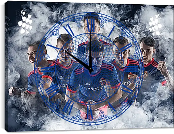 Часы картина - Молодёжка. ФК ЦСКА Москва. FC CSKA Moscow Часы картина - Молодёжка. ФК ЦСКА Москва. FC CSKA Moscow