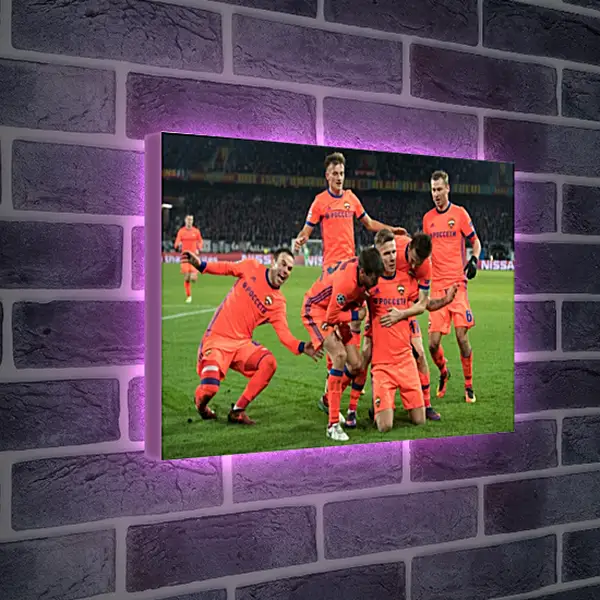 Лайтбокс световая панель - Празднование гола. ФК ЦСКА Москва. FC CSKA Moscow Лайтбокс световая панель - Празднование гола. ФК ЦСКА Москва. FC CSKA Moscow