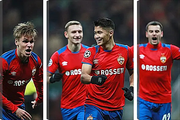 Модульная картина - Празднование гола. ФК ЦСКА Москва. FC CSKA Moscow Модульная картина - Празднование гола. ФК ЦСКА Москва. FC CSKA Moscow