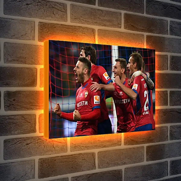 Лайтбокс световая панель - Празднование гола. ФК ЦСКА Москва. FC CSKA Moscow Лайтбокс световая панель - Празднование гола. ФК ЦСКА Москва. FC CSKA Moscow