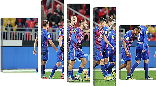 Модульная картина - Празднование гола. ФК ЦСКА Москва. FC CSKA Moscow Модульная картина - Празднование гола. ФК ЦСКА Москва. FC CSKA Moscow