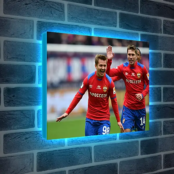 Лайтбокс световая панель - Празднование гола. ФК ЦСКА Москва. FC CSKA Moscow Лайтбокс световая панель - Празднование гола. ФК ЦСКА Москва. FC CSKA Moscow