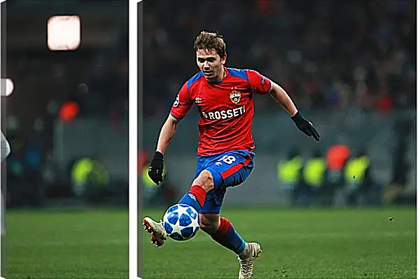 Модульная картина - Иван Обляков. ФК ЦСКА Москва. FC CSKA Moscow Модульная картина - Иван Обляков. ФК ЦСКА Москва. FC CSKA Moscow
