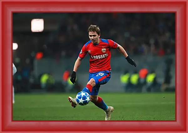 Картина в раме - Иван Обляков. ФК ЦСКА Москва. FC CSKA Moscow Картина в раме - Иван Обляков. ФК ЦСКА Москва. FC CSKA Moscow