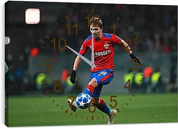 Часы картина - Иван Обляков. ФК ЦСКА Москва. FC CSKA Moscow Часы картина - Иван Обляков. ФК ЦСКА Москва. FC CSKA Moscow