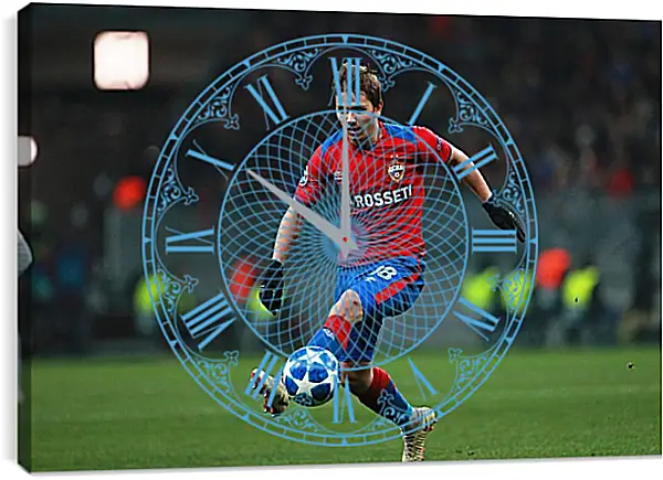 Часы картина - Иван Обляков. ФК ЦСКА Москва. FC CSKA Moscow Часы картина - Иван Обляков. ФК ЦСКА Москва. FC CSKA Moscow