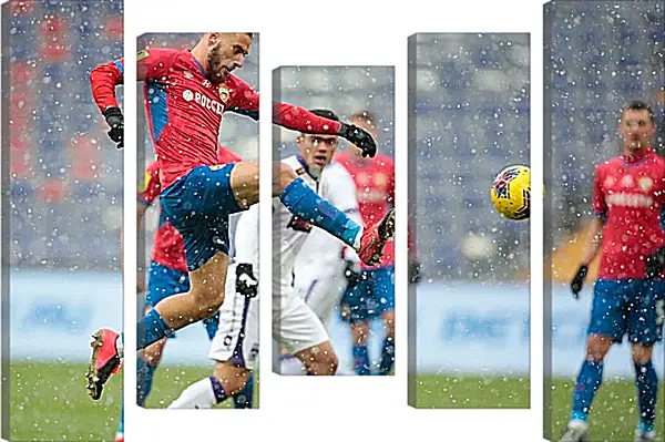 Модульная картина - Удар Влашича. ФК ЦСКА Москва. FC CSKA Moscow Модульная картина - Удар Влашича. ФК ЦСКА Москва. FC CSKA Moscow