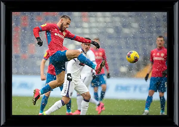 Картина в раме - Удар Влашича. ФК ЦСКА Москва. FC CSKA Moscow Картина в раме - Удар Влашича. ФК ЦСКА Москва. FC CSKA Moscow