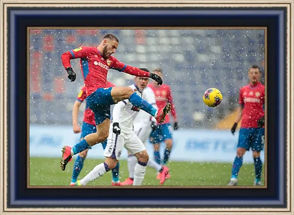 Картина в раме - Удар Влашича. ФК ЦСКА Москва. FC CSKA Moscow Картина в раме - Удар Влашича. ФК ЦСКА Москва. FC CSKA Moscow