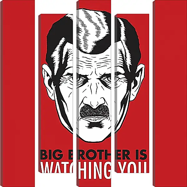 Модульная картина - Большой брат следит за тобой. Big brother is watching you Модульная картина - Большой брат следит за тобой. Big brother is watching you
