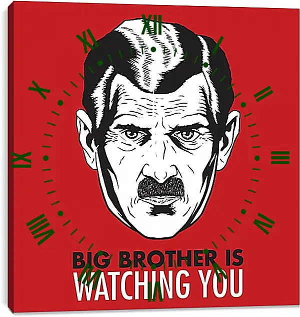Часы картина - Большой брат следит за тобой. Big brother is watching you Часы картина - Большой брат следит за тобой. Big brother is watching you