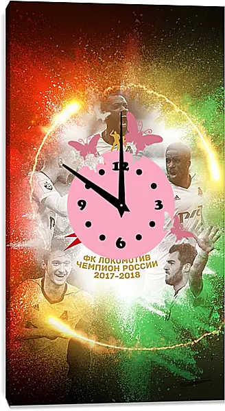 Часы картина - Чемпионство в РПЛ. Локомотив Москва. Lokomotiv Moscow Часы картина - Чемпионство в РПЛ. Локомотив Москва. Lokomotiv Moscow