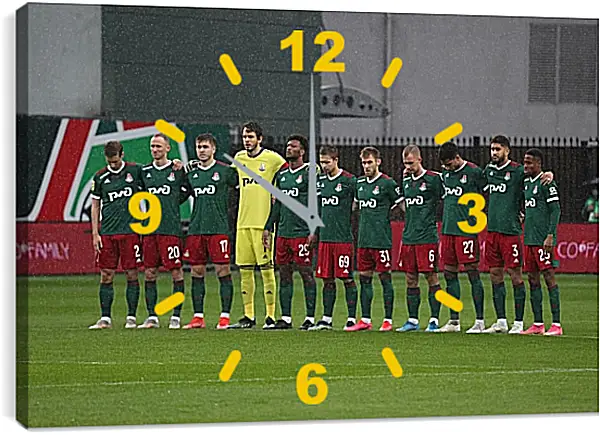 Часы картина - ФК Локомотив Москва. FC Lokomotiv Moscow Часы картина - ФК Локомотив Москва. FC Lokomotiv Moscow