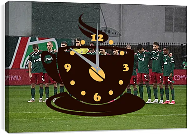 Часы картина - ФК Локомотив Москва. FC Lokomotiv Moscow Часы картина - ФК Локомотив Москва. FC Lokomotiv Moscow
