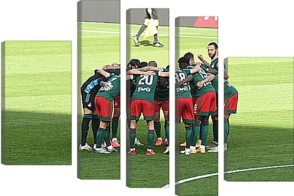 Модульная картина - Перед матчем. ФК Локомотив Москва. FC Lokomotiv Moscow Модульная картина - Перед матчем. ФК Локомотив Москва. FC Lokomotiv Moscow
