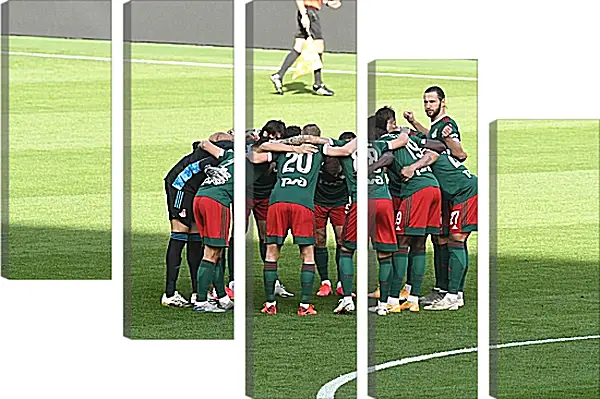 Модульная картина - Перед матчем. ФК Локомотив Москва. FC Lokomotiv Moscow Модульная картина - Перед матчем. ФК Локомотив Москва. FC Lokomotiv Moscow