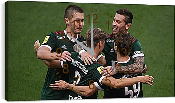 Часы картина - Празднование гола. Локомотив Москва. Lokomotiv Moscow Часы картина - Празднование гола. Локомотив Москва. Lokomotiv Moscow