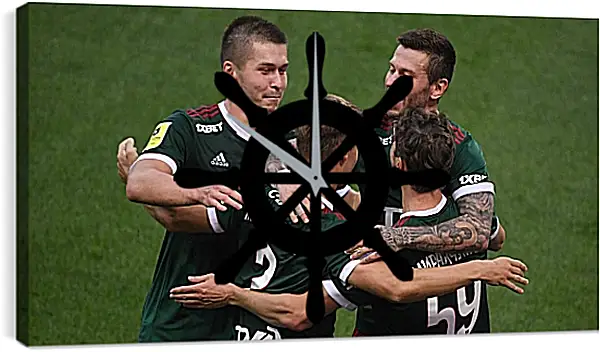 Часы картина - Празднование гола. Локомотив Москва. Lokomotiv Moscow Часы картина - Празднование гола. Локомотив Москва. Lokomotiv Moscow