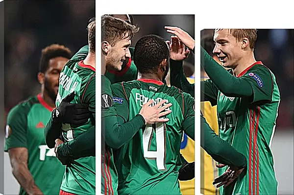 Модульная картина - Празднование гола. Локомотив Москва. Lokomotiv Moscow Модульная картина - Празднование гола. Локомотив Москва. Lokomotiv Moscow