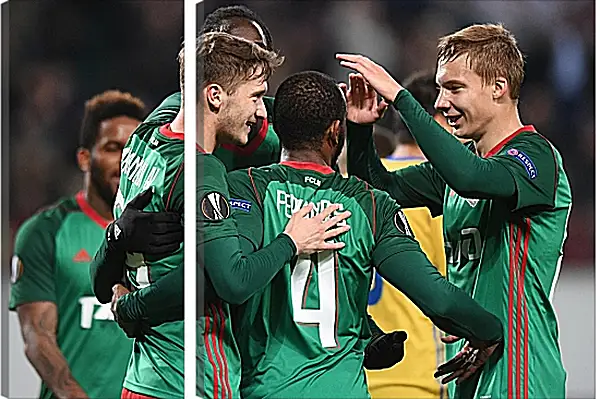 Модульная картина - Празднование гола. Локомотив Москва. Lokomotiv Moscow Модульная картина - Празднование гола. Локомотив Москва. Lokomotiv Moscow