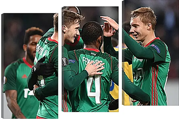 Модульная картина - Празднование гола. Локомотив Москва. Lokomotiv Moscow Модульная картина - Празднование гола. Локомотив Москва. Lokomotiv Moscow