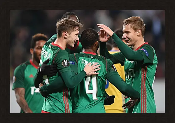 Картина в раме - Празднование гола. Локомотив Москва. Lokomotiv Moscow Картина в раме - Празднование гола. Локомотив Москва. Lokomotiv Moscow