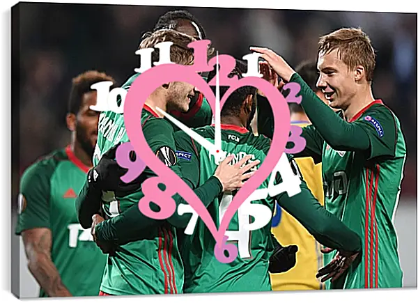 Часы картина - Празднование гола. Локомотив Москва. Lokomotiv Moscow Часы картина - Празднование гола. Локомотив Москва. Lokomotiv Moscow