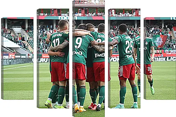 Модульная картина - Празднование гола. Локомотив Москва. Lokomotiv Moscow Модульная картина - Празднование гола. Локомотив Москва. Lokomotiv Moscow