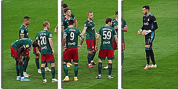 Модульная картина - Перед матчем. ФК Локомотив Москва. FC Lokomotiv Moscow Модульная картина - Перед матчем. ФК Локомотив Москва. FC Lokomotiv Moscow