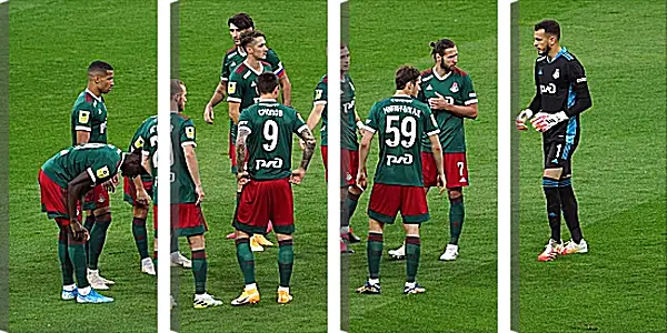 Модульная картина - Перед матчем. ФК Локомотив Москва. FC Lokomotiv Moscow Модульная картина - Перед матчем. ФК Локомотив Москва. FC Lokomotiv Moscow