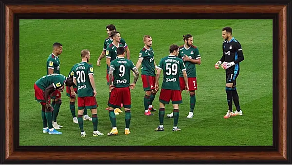 Картина в раме - Перед матчем. ФК Локомотив Москва. FC Lokomotiv Moscow Картина в раме - Перед матчем. ФК Локомотив Москва. FC Lokomotiv Moscow
