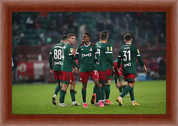 Картина в раме - Празднование гола. Локомотив Москва. Lokomotiv Moscow Картина в раме - Празднование гола. Локомотив Москва. Lokomotiv Moscow