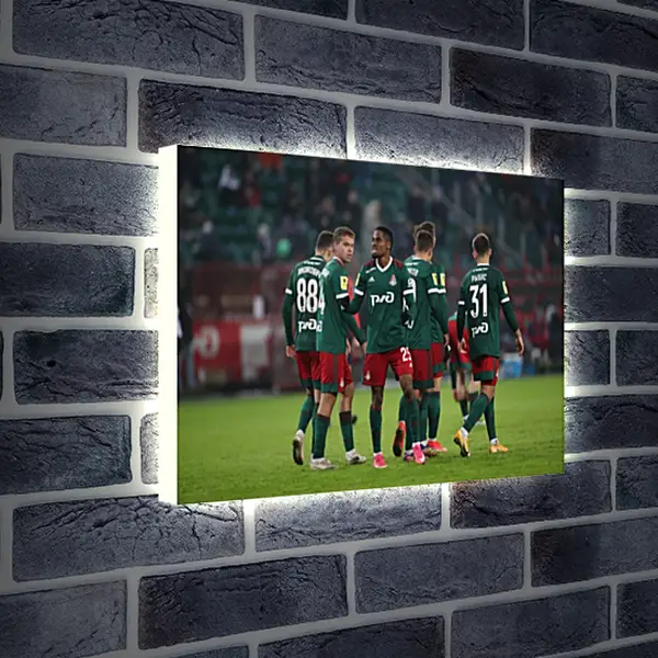 Лайтбокс световая панель - Празднование гола. Локомотив Москва. Lokomotiv Moscow Лайтбокс световая панель - Празднование гола. Локомотив Москва. Lokomotiv Moscow