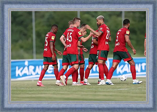 Картина в раме - Празднование гола. Локомотив Москва. Lokomotiv Moscow Картина в раме - Празднование гола. Локомотив Москва. Lokomotiv Moscow