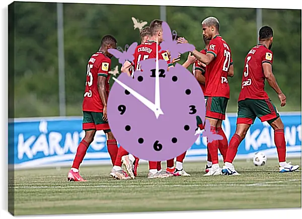 Часы картина - Празднование гола. Локомотив Москва. Lokomotiv Moscow Часы картина - Празднование гола. Локомотив Москва. Lokomotiv Moscow