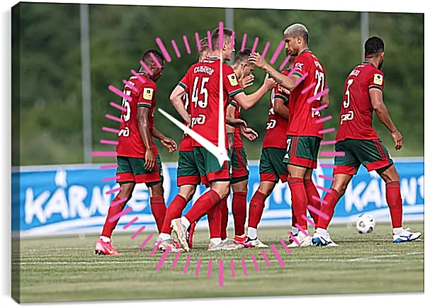 Часы картина - Празднование гола. Локомотив Москва. Lokomotiv Moscow Часы картина - Празднование гола. Локомотив Москва. Lokomotiv Moscow