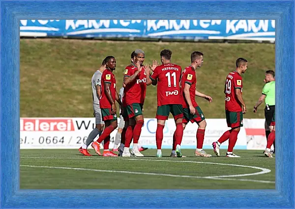 Картина в раме - Празднование гола. Локомотив Москва. Lokomotiv Moscow Картина в раме - Празднование гола. Локомотив Москва. Lokomotiv Moscow