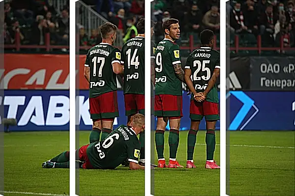 Модульная картина - Стенка. ФК Локомотив Москва. FC Lokomotiv Moscow Модульная картина - Стенка. ФК Локомотив Москва. FC Lokomotiv Moscow