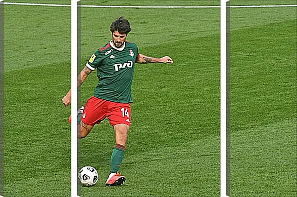 Модульная картина - Ведран Чорлука. ФК Локомотив Москва. FC Lokomotiv Moscow Модульная картина - Ведран Чорлука. ФК Локомотив Москва. FC Lokomotiv Moscow