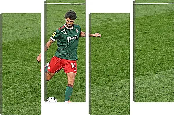 Модульная картина - Ведран Чорлука. ФК Локомотив Москва. FC Lokomotiv Moscow Модульная картина - Ведран Чорлука. ФК Локомотив Москва. FC Lokomotiv Moscow